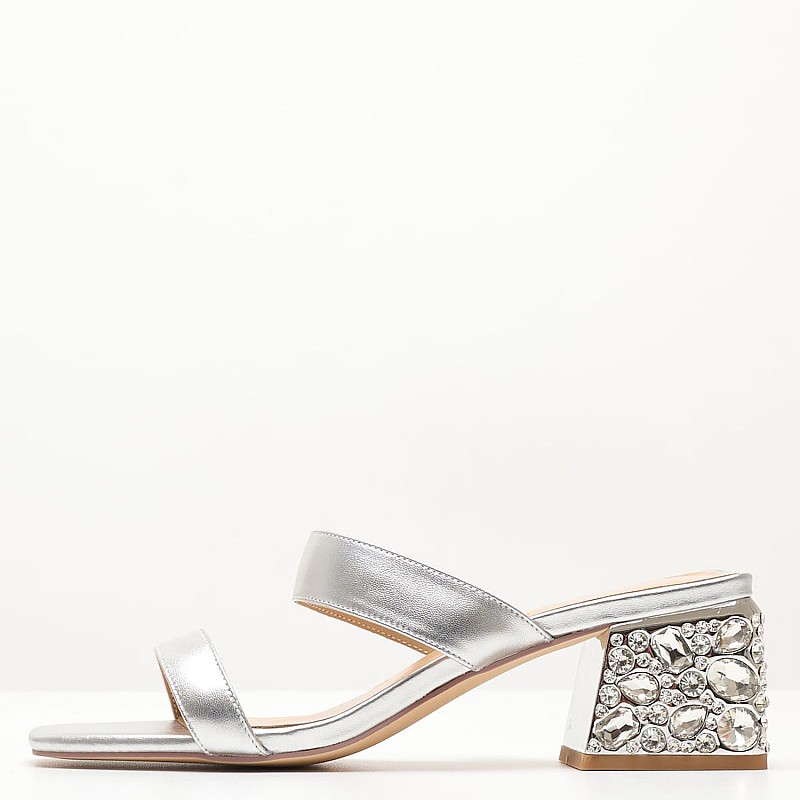 Women Mules V23321 Silver Leather Alma En Pena