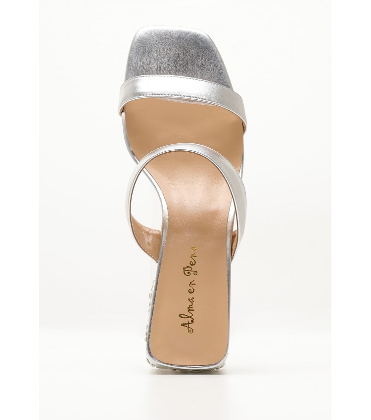 Women Mules V23321 Silver Leather Alma En Pena