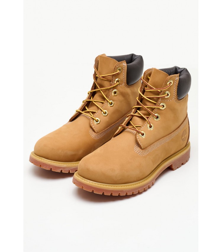 Women Boots 10361 Yellow Nubuck Leather Timberland