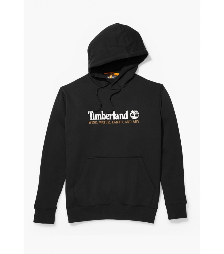 Ανδρικά Φούτερ A27HN Μαύρο Βαμβάκι Timberland Ανδρικά Φούτερ A27HN Μαύρο Βαμβάκι Timberland