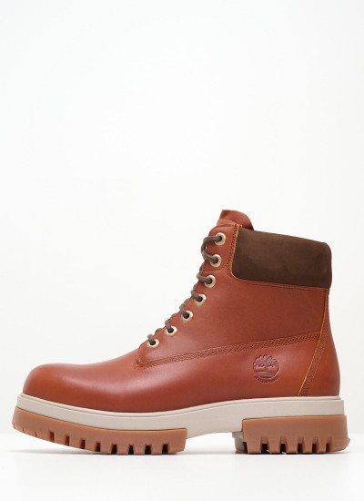 Ανδρικά Μποτάκια A5YM1 Καφέ Δέρμα Νούμπουκ Timberland