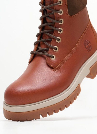 Ανδρικά Μποτάκια A5YM1 Καφέ Δέρμα Νούμπουκ Timberland