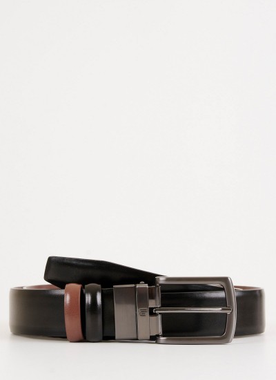 Men Belts 1704 Black Leather Mortoglou