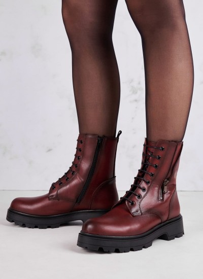 Γυναικεία Παπούτσια Casual 20143 Κόκκινο Δέρμα Mortoglou