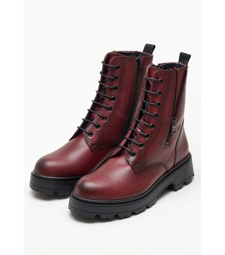 Women Boots 2302 Bordo Leather Mortoglou