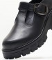 Women Moccasins 2364 Black Leather Mortoglou