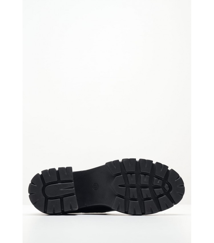 Women Moccasins 2364 Black Leather Mortoglou