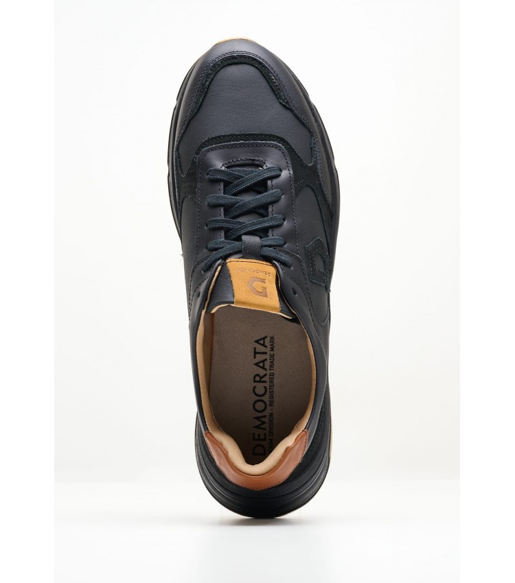 Men Casual Shoes 336101 Black Leather Mortoglou