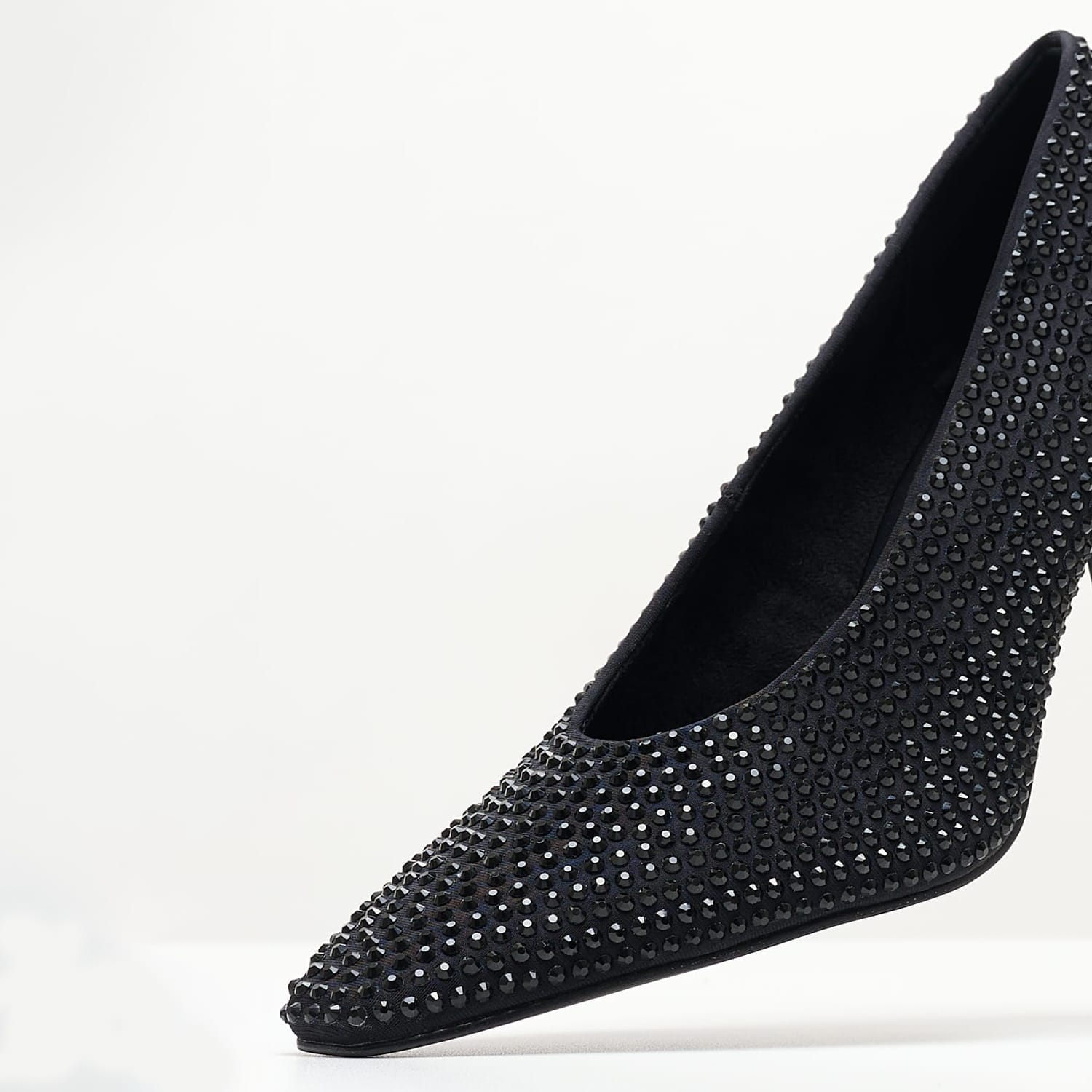 Γυναικείες Γόβες & Peeptoes Ψηλές M3665 Μαύρο Strass Mortoglou