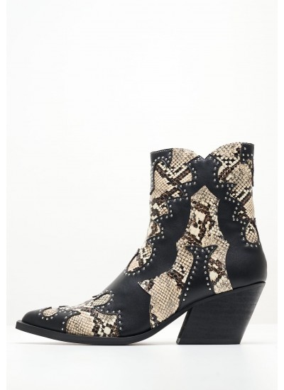 Γυναικεία Μποτάκια Foxing.Leatherboot Μαύρο Δέρμα Tommy Hilfiger