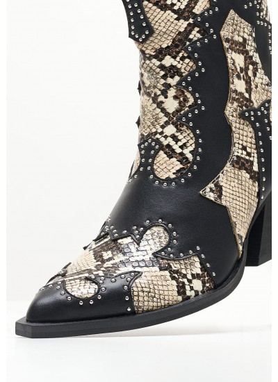 Γυναικεία Μποτάκια Foxing.Leatherboot Μαύρο Δέρμα Tommy Hilfiger