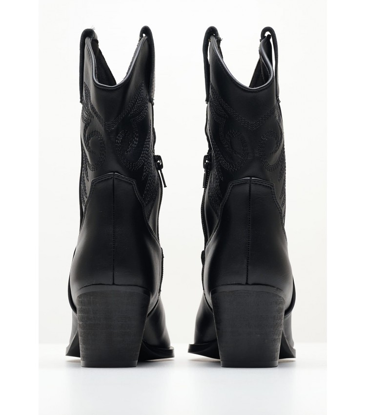 Women Boots M3781 Black ECOleather Mortoglou