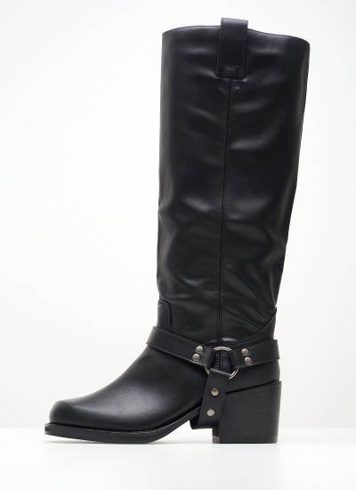 Women Boots M3836 Black ECOleather Mortoglou