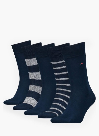 Ανδρικές Κάλτσες 5p.Giftbox Μπλε Βαμβάκι Tommy Hilfiger