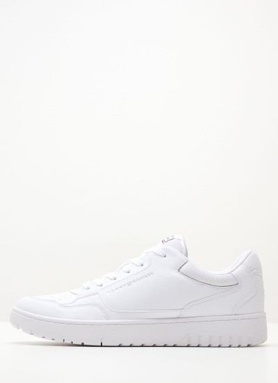 Men Casual Shoes Elevated.Cup White Leather Tommy Hilfiger