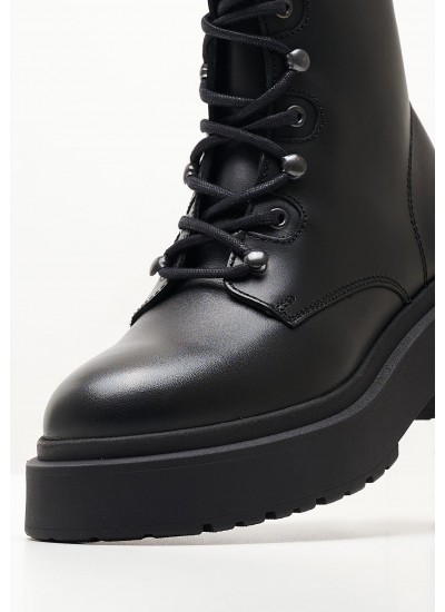 Women Boots Boot.Chunky Black Leather Tommy Hilfiger