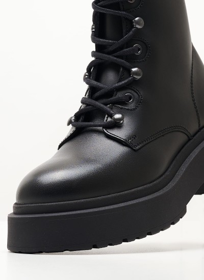 Women Boots Boot.Chunky Black Leather Tommy Hilfiger