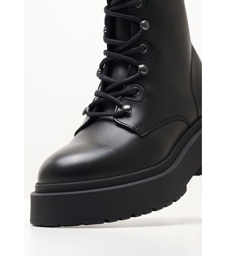 Women Boots Boot.Chunky Black Leather Tommy Hilfiger