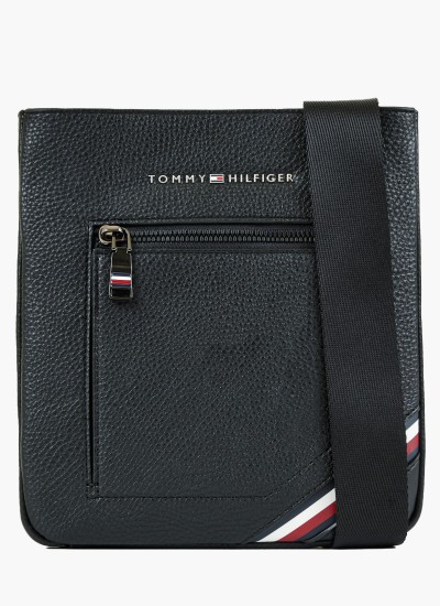 Ανδρικά Παπούτσια Casual Elevated.Cup Άσπρο Δέρμα Tommy Hilfiger