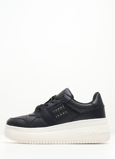 Γυναικεία Παπούτσια Casual Highcut.Basket Multi Δέρμα Tommy Hilfiger