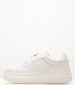 Γυναικεία Παπούτσια Casual Charm.Flatform Άσπρο Δέρμα Tommy Hilfiger