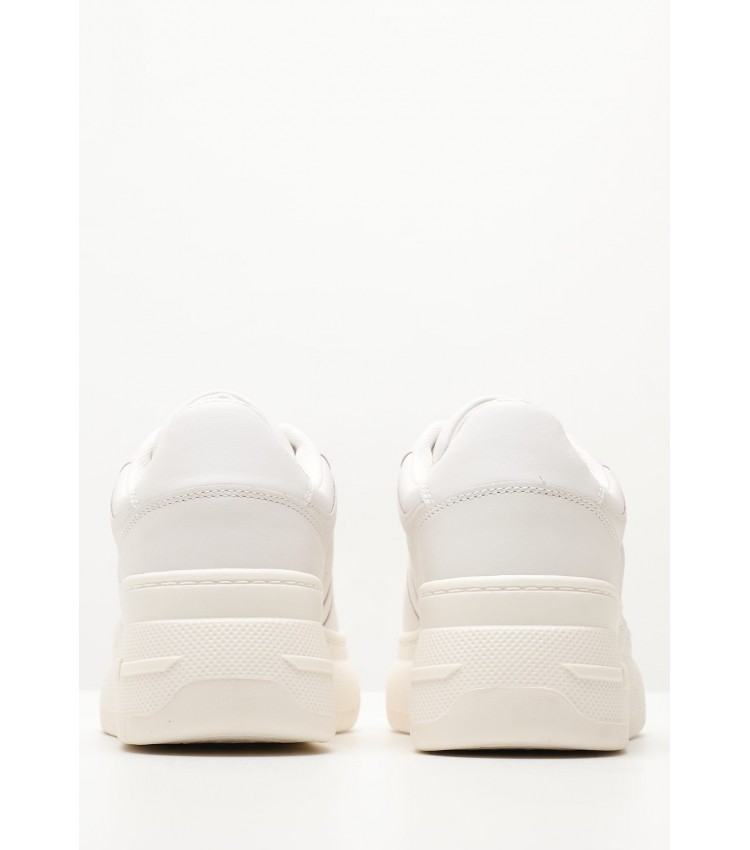Γυναικεία Παπούτσια Casual Charm.Flatform Άσπρο Δέρμα Tommy Hilfiger