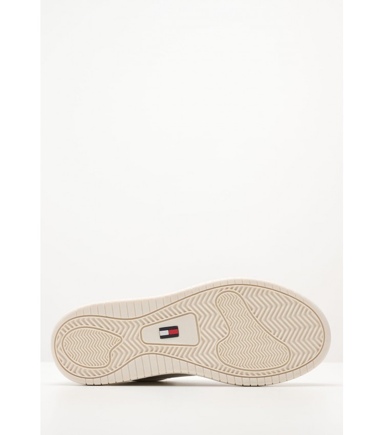 Γυναικεία Παπούτσια Casual Charm.Flatform Άσπρο Δέρμα Tommy Hilfiger