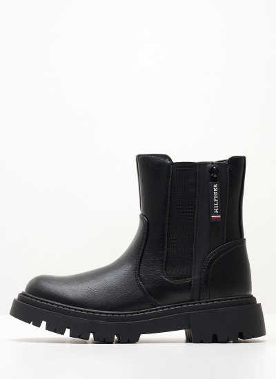 Παιδικά Μποτάκια Bootie.Lace Μπεζ ECOleather Tommy Hilfiger