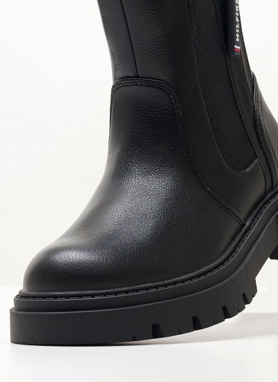 Παιδικά Μποτάκια Bootie.Lace Μπεζ ECOleather Tommy Hilfiger