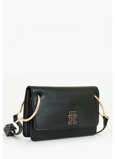 Women Bags Chic.Cross Black ECOleather Tommy Hilfiger