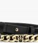 Women Belts Chic.Waist Black Leather Tommy Hilfiger