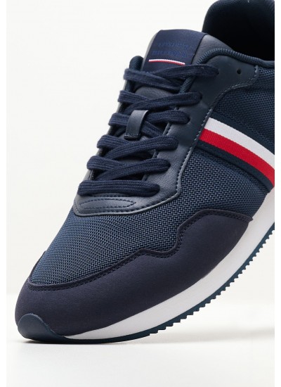 Men Casual Shoes Core.Lo.Runner Blue Fabric Tommy Hilfiger