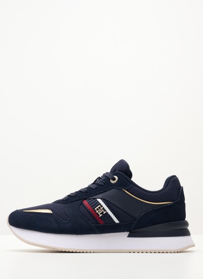 Γυναικεία Παπούτσια Casual Highcut.Basket Multi Δέρμα Tommy Hilfiger