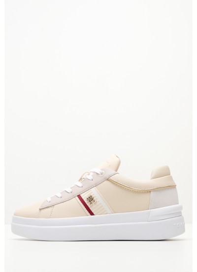 Ανδρικά Παπούτσια Casual Retro.Basket Μαύρο Δέρμα Tommy Hilfiger