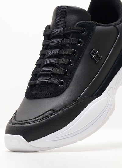 Γυναικεία Παπούτσια Casual Elevated.Global Μαύρο Δέρμα Tommy Hilfiger