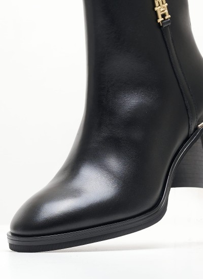 Women Boots Stone Black Leather Ash