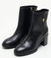 Women Boots Fem.Minibootie Black Leather Tommy Hilfiger