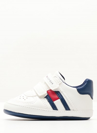 Παιδικά Παπούτσια Casual Flag.Lowcut Μπλε ECOleather Tommy Hilfiger