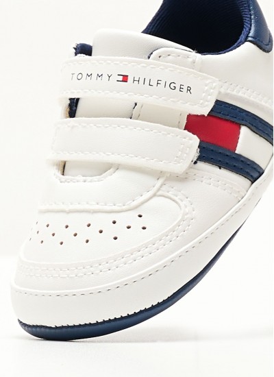 Παιδικά Παπούτσια Casual Flag.Lowcut Μπλε ECOleather Tommy Hilfiger