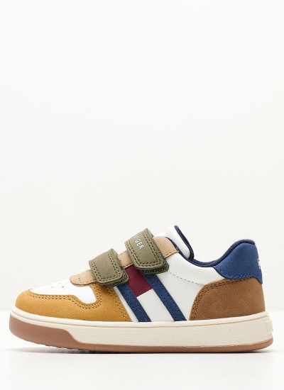 Παιδικά Παπούτσια Casual B.Each Μπλε Δέρμα Καστόρι Geox
