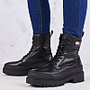 Γυναικεία Μποτάκια Foxing.Leatherboot Μαύρο Δέρμα Tommy Hilfiger Γυναικεία Μποτάκια Foxing.Leatherboot Μαύρο Δέρμα Tommy Hilfiger