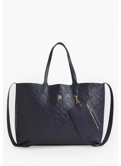 Women Bags Iconic.Th Blue ECOleather Tommy Hilfiger