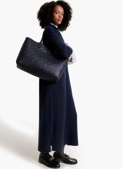 Γυναικείες Τσάντες Duffle.Quilt Μπλε ECOleather Tommy Hilfiger