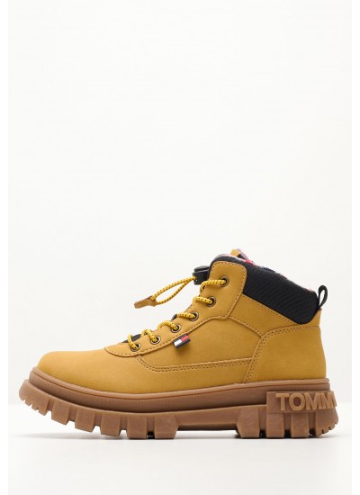 Kids Boots L.Bootie Yellow ECOleather Tommy Hilfiger