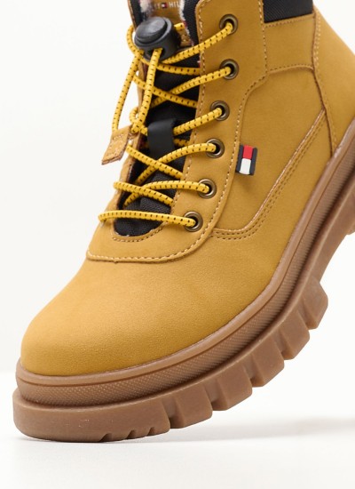 Παιδικά Μποτάκια L.Bootie Κίτρινο ECOleather Tommy Hilfiger