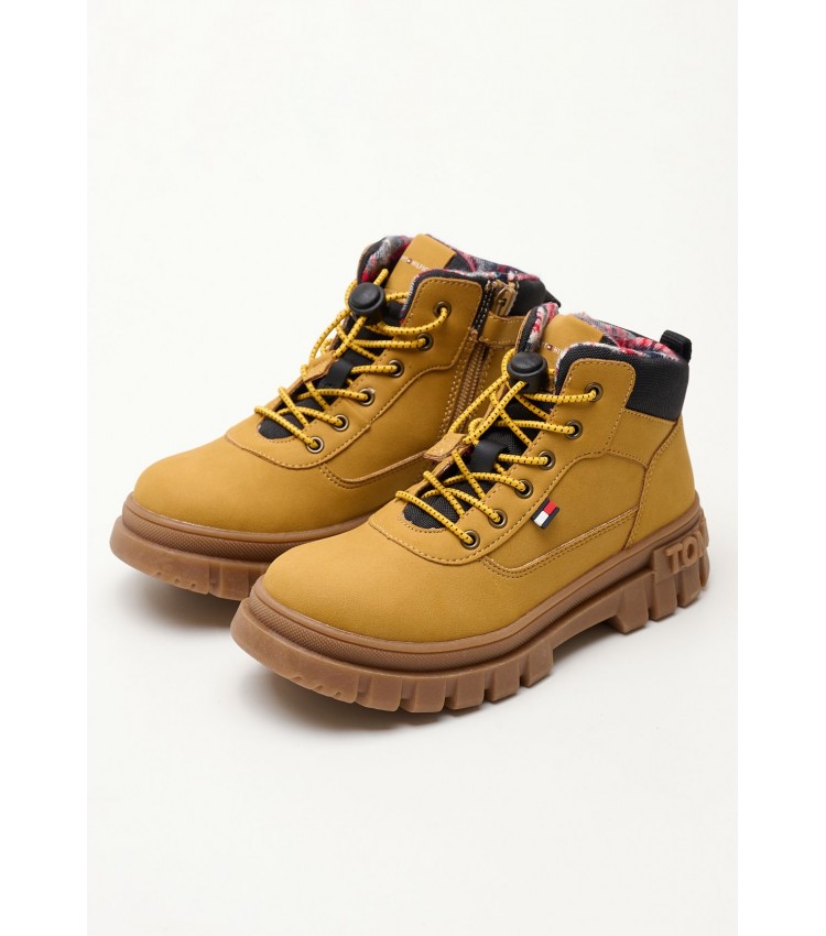 Kids Boots L.Bootie Yellow ECOleather Tommy Hilfiger