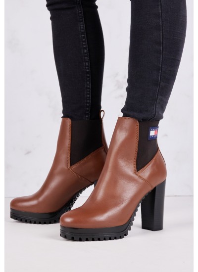 Women Boots New.Ess.High Tabba Leather Tommy Hilfiger