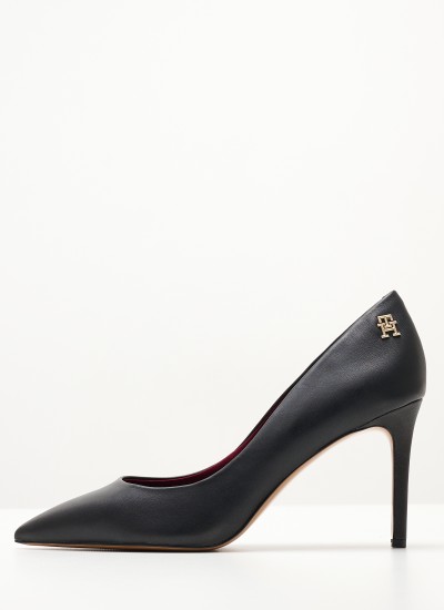 Women Pumps & Peeptoes High Pointed.Pump Black Leather Tommy Hilfiger