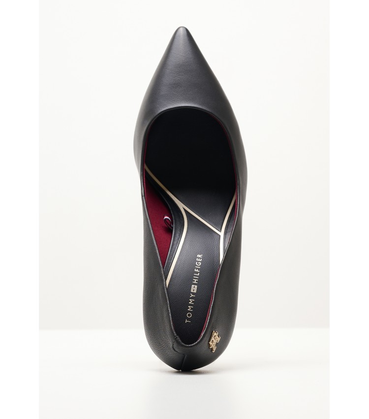 Women Pumps & Peeptoes High Pointed.Pump Black Leather Tommy Hilfiger
