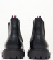 Men Boots Premium.Chels Black Leather Tommy Hilfiger